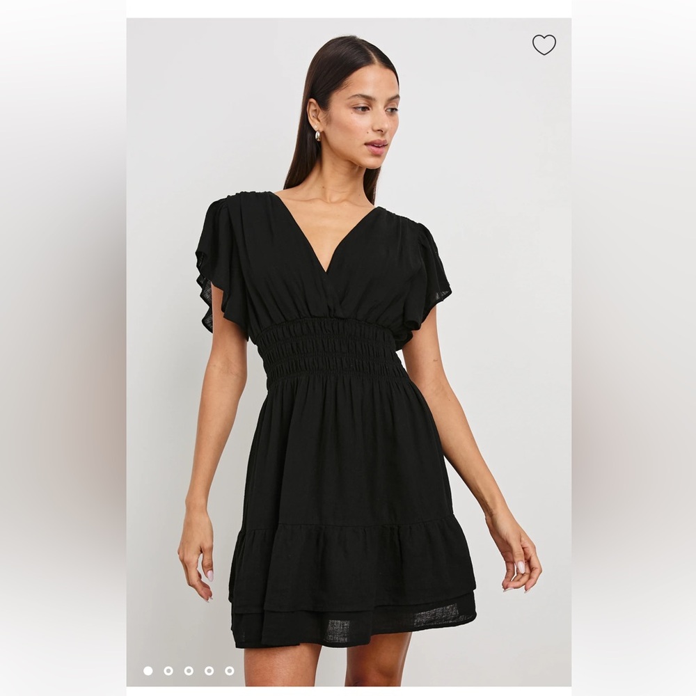 Rails Kimora Dress Black Cap Sleeves Lightweight Sundress XL
